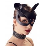 MASKA BDSM Z KOCIMI USZAMI/CAT MASK RHINESTONES