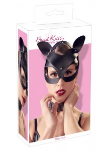 MASKA BDSM Z KOCIMI USZAMI/CAT MASK RHINESTONES