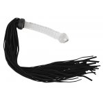 DILDO SZKLANE Z BICZEM 2IN1/FLOGGER GLASS