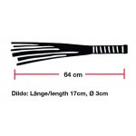 DILDO SZKLANE Z BICZEM 2IN1/FLOGGER GLASS