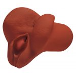 MASTURBATOR-REALISTYCZNA POCHWA Z ANUSEM CIEMNY BRĄZ