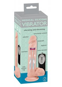 MEDICAL SILICONE - MEDYCZNY SILIKONOWY WIBRATOR WSTRZĄSOWY 21CM