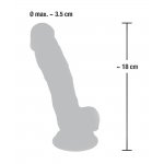MEDICAL SILICONE - MEDYCZNE SILIKONOWE DILDO 18CM