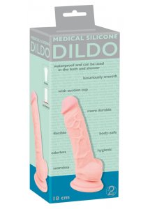 MEDICAL SILICONE - MEDYCZNE SILIKONOWE DILDO 18CM