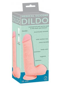 MEDICAL SILICONE - MEDYCZNE SILIKONOWE DILDO 20CM