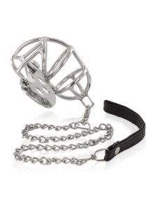METAL HARD - KLATKA NIEWOLNICZA NA PENISA Z DŁUGIM ŁAŃCUSZKIEM