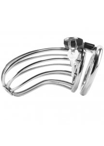 METAL HARD - STALOWA KLATKA NA PENISA Z KŁÓDKĄ