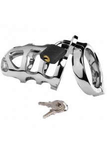 METAL HARD - POTĘŻNA STALOWA KLATKA NA PENISA Z PIERŚCIENIEM