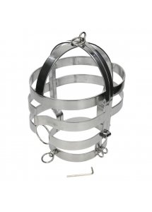 METAL HARD - STALOWA KLATKA NA GŁOWĘ Z OTWOREM NA USTA