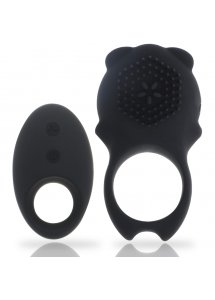 MIA - SILIKONOWY PIERŚCIEŃ NA PENISA COLOSSEO Z PILOTEM CZARNY