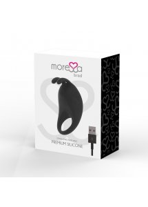 MORESSA BRAD - SILIKONOWY PIERŚCIEŃ ZE STYMULACJĄ ŁECHTACZKI CZARNY