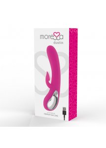 MORESSA DUSTIN - WIBRATOR ZE STYMULACJĄ I FUNKCJĄ ZASYSANIA RÓŻOWY
