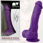 NACHO'S REALISTYCZNE DILDO PRZEGUBOWE 24 CM FIOLETOWE