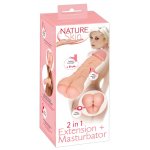 NATURE SKIN - 2IN1 REALISTYCZNY PENIS Z OTWOREM ANUSA 21CM