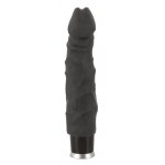 NATURE SKIN - REALISTYCZNY WIBRATOR Z ŻYŁAMI I ŻOŁĘDZIEM CZARNY