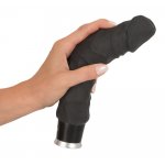 NATURE SKIN - REALISTYCZNY WIBRATOR Z ŻYŁAMI I ŻOŁĘDZIEM CZARNY