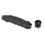 NATURE SKIN - REALISTYCZNY WIBRATOR Z ŻYŁAMI I ŻOŁĘDZIEM CZARNY