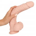 NATURE SKIN - DILDO O NATURALNYM WYGLĄDZIE Z JĄDRAMI 30CM