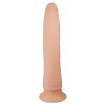 NATURE SKIN - MIĘKKIE NATURALNE DŁUGIE DILDO Z PRZYSSAWKĄ 22CM