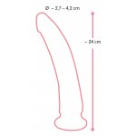 NATURE SKIN - MIĘKKIE NATURALNE DŁUGIE DILDO Z PRZYSSAWKĄ 22CM