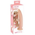 NATURE SKIN - MIĘKKIE NATURALNE DŁUGIE DILDO Z PRZYSSAWKĄ 22CM