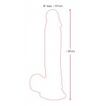 NATURE SKIN - DILDO O NATURALNYM WYGLĄDZIE Z JĄDRAMI 24CM