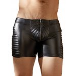 NEK - CZARNE SPODNIE BIKER MATOWE Z PRZESZYCIAMI