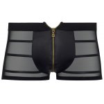 NEK - CZARNE MATOWE SPODENKI Z ZAMKIEM I WSTAWKAMI