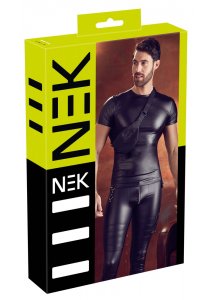 NEK - MATOWA KOSZULKA Z NASZYTĄ TOREBKĄ DO BIODRA