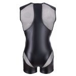 NEK - KRÓTKI MATOWY KOMBINEZON Z WSTAWKAMI Z SIATKI