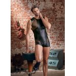 NEK - KRÓTKI MATOWY KOMBINEZON Z WSTAWKAMI Z SIATKI