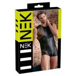 NEK - KRÓTKI MATOWY KOMBINEZON Z WSTAWKAMI Z SIATKI