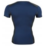 NEK - KOSZULKA NIEBIESKO/CZARNA Z DELIKATNĄ SIATKĄ