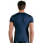 NEK - KOSZULKA NIEBIESKO/CZARNA Z DELIKATNĄ SIATKĄ