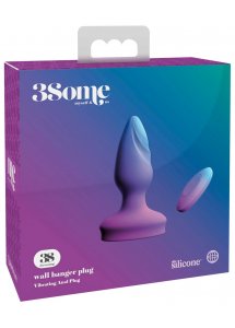 3SOME - WIBRUJĄCY KOREK ANALNY Z PRZYSSAWKĄ 12CM