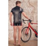 NEK - MATOWA KOSZULKA BEZRĘKAWNIK Z CZERWONYMI PASKAMI