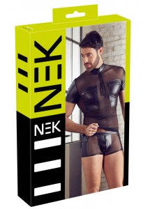 NEK - KOSZULKA Z MATOWYM TYŁEM I SIATECZKĄ Z PRZODU