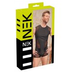 NEK - MATOWA KOSZULKA BEZRĘKAWNIK Z SIATKĄ