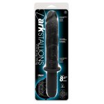 NMC - CZARNY NATURALNY WIBRATOR Z ŻYŁKAMI 35CM