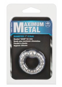 NMC - PIERŚCIEŃ EREKCYJNY NA PENISA Z METALOWYMI KULKAMI