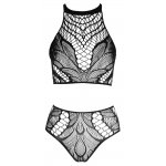 NO:XQSE - TOP I FIGI BEZ KROCZA Z SIATECZKI CZARNE S-L