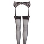 NO:XQSE - SEKSOWNY PAS DO POŃCZOCH + POŃCZOCHY CZARNE