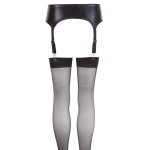 NO:XQSE - PAS DO POŃCZOCH SKÓRKOWY + POŃCZOCHY CZARNE