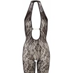 NO:XQSE - KOMBINEZON Z FILIGRANOWEJ SIATKI Z OTWARTYM KROKIEM