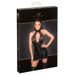 NOIR - SUKIENKA O WĄSKIEJ TALII Z SZLACHETNĄ CZARNĄ KORONKĄ