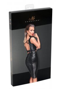 NOIR - DOPASOWANA SPÓDNICA OŁÓWKOWA Z OZDOBNYM SZNUROWANIEM