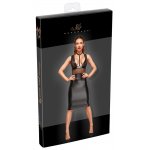 NOIR - SUKIENKA DO KOLAN Z PRZEZROCZYSTYMI WTSAWKAMI ORAZ PASKIEM W DEKOLCIE