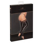 NOIR - MATOWE POŃCZOCHY BEZ STÓP Z KORONKĄ CZARNE