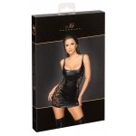 NOIR - SUKIENKA O TALIOWANYM KROJU Z SZEROKĄ KORONKOWĄ WSTAWKĄ