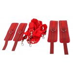 ZESTAW DO BONDAGE CZERWONY/BED RESTRAINT SET